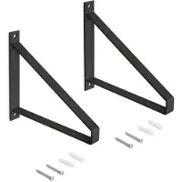 Emuca Satz Träger Set für Regale in Holz Shelf mit Dreieckiger Form Stahl Weiß Satz Regalträger Set