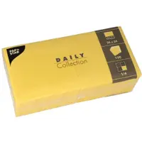 Papstar "DAILY Collection" Servietten 1/4-Falz 24 cm x 24 cm Gelb