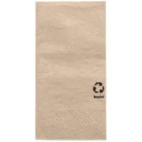 Papstar Servietten, 3-lagig 1/8-Falz 33 cm x 33 cm natur aus recyceltem Papier 600 Stück