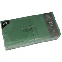 Papstar Servietten "DAILY Collection" 1/4-Falz 32 cm x 32 cm dunkelgrün, 6 x 150 Stück 900 Stück