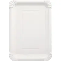 Papstar Teller, Pappe "pure" eckig 18 cm x 26 cm weiß 500 Stück