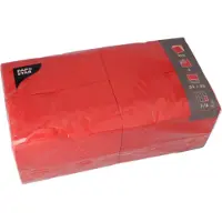 Papstar 1000 Servietten, 3-lagig 1/8-Falz 33 cm x 33 cm rot