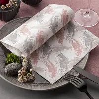 Papstar Servietten "ROYAL Collection" 1/4-Falz 40 cm x 40 cm bordeaux "Brushstroke" 250 Stück