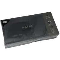 Papstar Servietten "DAILY Collection" 1/8-Falz 32 cm x 32 cm Schwarz