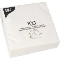 Papstar Servietten 1-lagig, 33x33 cm, weiß, ideal für Feste | Packung (1200 Stück)