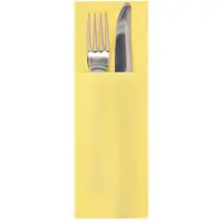 Papstar 400 Servietten "DAILY Collection" 48 cm x 30 cm gelb mit Besteckfalz