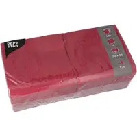 Papstar 5000 Servietten, 1-lagig 1/4-Falz 33 cm x 33 cm weinrot