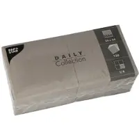 Papstar "DAILY Collection" Servietten 1/4-Falz 24 cm x 24 cm Grau