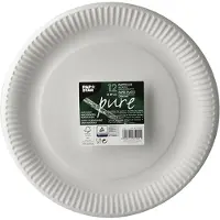 Papstar Teller, Pappe "pure" rund Ø 29 cm weiß, 20 x 12 Stück 240 Stück