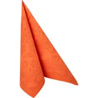 Papstar 250 Servietten ROYAL Collection 1/4-Falz 40 cm x 40 cm nektarine Arabesque