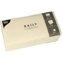 Papstar "DAILY Collection" Servietten 1/4-Falz 24 cm x 24 cm Champagner