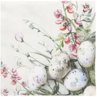 Papstar Servietten, 3-lagig 1/4-Falz 33 cm x 33 cm "Pastell Eggs", 6 x 100 Stück 600 Stück