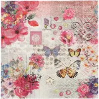 Papstar 10 X 20 Servietten, 3-lagig 1/4-Falz 33 cm x 33 cm "Nora"