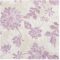 Papstar Servietten "ROYAL Collection" 1/4-Falz 40 cm x 40 cm lila "Flowers", 5 x 50 Stück 250 Stück