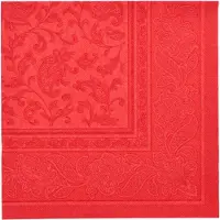 Papstar Servietten "ROYAL Collection" 1/4-Falz 40 cm x 40 cm rot "Ornaments", 5 x 50 Stück 250 Stück