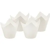 Papstar Backförmchen Ø 5 cm, 8,5 cm weiß "Tulip" 1600 Stück