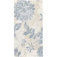 Papstar 250 Servietten "ROYAL Collection" 1/8-Falz 40 cm x 40 cm arktikblau "Flowers" (37378, 5x50 Stück)