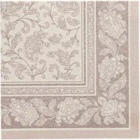 Papstar 50 Servietten "ROYAL Collection" 1/4-Falz 40 x 40 cm mocca