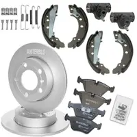 BESTPRICE Komplettset Bremsscheiben+Bremsbeläge Vorne+Hinten [Hersteller-Nr. 10604171] für Audi
