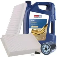 BESTPRICE Inspektionspaket Filtersatz SET A + 5l ÖL [Hersteller-Nr. 10493656] für Citroën, Peugeot