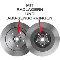 BESTPRICE 1x Bremsscheibe Hinterachse Voll [Hersteller-Nr. 31470890] für Renault