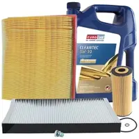 BESTPRICE Inspektionspaket Filtersatz SET A + 5l ÖL [Hersteller-Nr. 10493574] für VW, Skoda