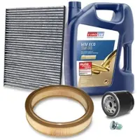 BESTPRICE Inspektionspaket Filtersatz SET A + 5l ÖL [Hersteller-Nr. 10493534] für VW, Skoda, Seat
