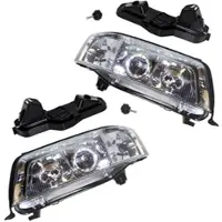 BESTPRICE 2x Scheinwerfer H1/H7 ohne Stellmotor für LWR [Hersteller-Nr. 10429014] für Audi
