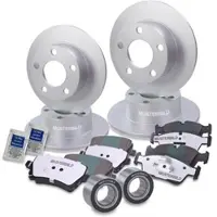 BESTPRICE Komplettset Bremsscheiben+Bremsbeläge Vorne+Hinten [Hersteller-Nr. 10604098] für Audi