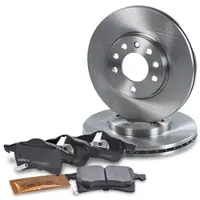 BESTPRICE Bremsscheiben + Bremsbeläge Vorderachse Belüftet [Hersteller-Nr. 10600054] für Opel