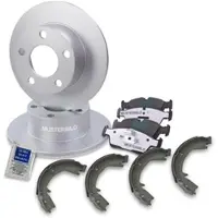 BESTPRICE Bremsscheiben + Bremsbeläge Hinterachse Voll [Hersteller-Nr. 10604004] für BMW