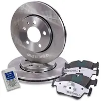 BESTPRICE Bremsscheiben + Bremsbeläge Vorderachse Belüftet [Hersteller-Nr. 34002264] für Mazda