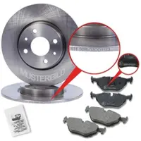 BESTPRICE Bremsscheiben + Bremsbeläge Hinterachse Voll [Hersteller-Nr. 10603567] für BMW