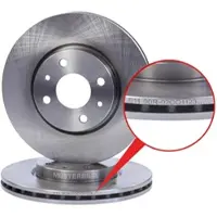BESTPRICE 2x Bremsscheibe Vorderachse belüftet [Hersteller-Nr. 10601414] für Ford, VW, Seat