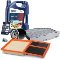 BESTPRICE Inspektionspaket Filtersatz SET A + 5l ÖL [Hersteller-Nr. 10493532] für Seat, VW, Skoda
