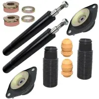 BESTPRICE 2x Stossdämpfer+Domlager+Staubschutz vorn Öldruck [Hersteller-Nr. 10611160] für VW