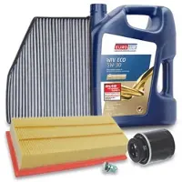 BESTPRICE Inspektionspaket Filtersatz SET A + 5l ÖL [Hersteller-Nr. 10493706] für VW