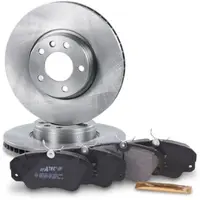 BESTPRICE Bremsscheiben + Bremsbeläge Vorderachse BELÜFTET [Hersteller-Nr. 10600128] für Vauxhall, Opel