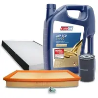 BESTPRICE Inspektionspaket Filtersatz SET A + 5l ÖL [Hersteller-Nr. 10493591] für Audi, Skoda, VW