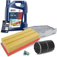 BESTPRICE Inspektionspaket Filtersatz SET A + 5l ÖL [Hersteller-Nr. 10493739] für VW, Seat, Skoda, Audi