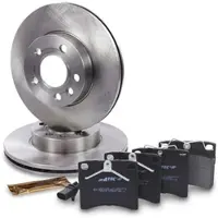 BESTPRICE Bremsscheiben + Bremsbeläge Vorderachse Belüftet [Hersteller-Nr. 10603601] für VW