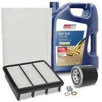 BESTPRICE Inspektionspaket Filtersatz SET A + 5l ÖL [Hersteller-Nr. 10493718] für Hyundai, Kia