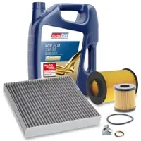 BESTPRICE Inspektionspaket Filtersatz SET A + 5l ÖL [Hersteller-Nr. 10493740] für Volvo, Ford