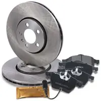 BESTPRICE Bremsscheiben+Bremsbeläge Vorderachse BELÜFTET [Hersteller-Nr. 10600451] für Audi, Seat, VW, Skoda
