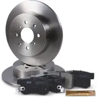 BESTPRICE Bremsscheiben + Bremsbeläge Hinterachse Voll [Hersteller-Nr. 10605252] für Honda