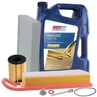BESTPRICE Inspektionspaket Filtersatz SET A + 5l ÖL [Hersteller-Nr. 10493717] für Ford