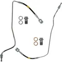 BESTPRICE 2x Bremsschlauch hinten [Hersteller-Nr. 10620160] für Skoda, Audi, VW