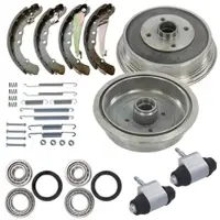 BESTPRICE 2x Bremstrommel + Bremsbacken Hinten [Hersteller-Nr. 10605318] für Audi