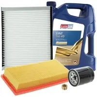 BESTPRICE Inspektionspaket Filtersatz SET A + 5l ÖL [Hersteller-Nr. 10493675] für Fiat
