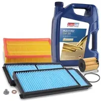 BESTPRICE Inspektionspaket Filtersatz SET A + 5L ÖL [Hersteller-Nr. 40003915] für Mazda